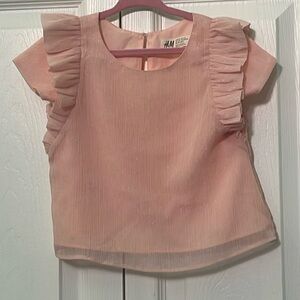 H&M Pink ruffled shirt
